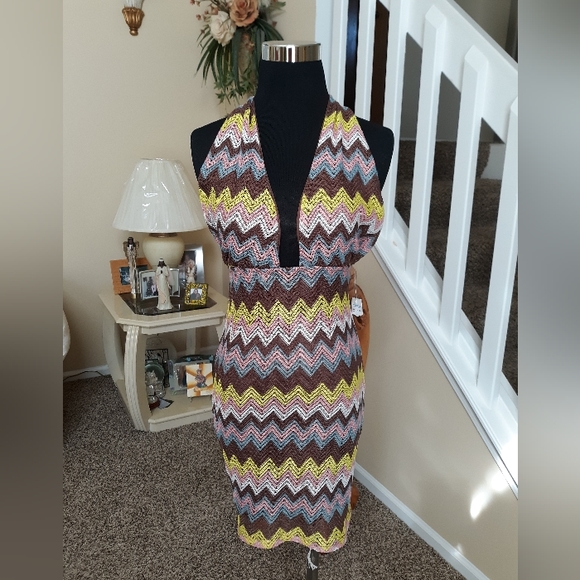 Almost Famous Dresses & Skirts - Cute Crochet Knit Halter Mini Dress by Almost Famous Jr. Size Small